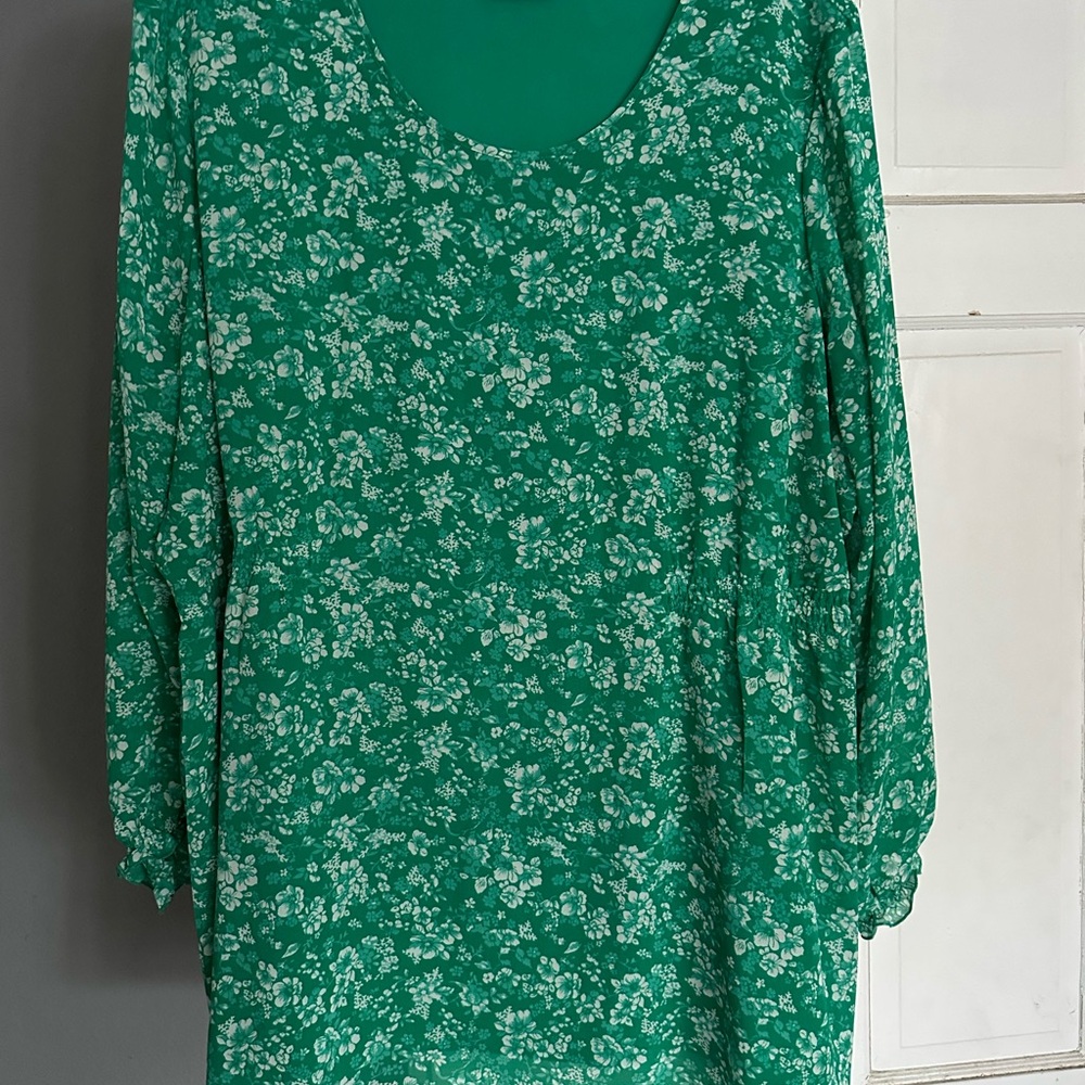Floral Green Women's Top
